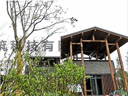 萬科民宿度假村别墅封頂，接待中心施工中